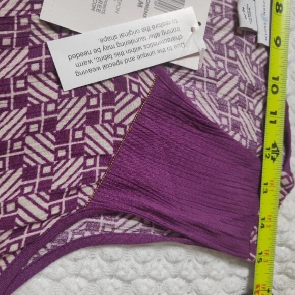 Jaclyn Smith Purple White Sleeveless Top Geometric Pattern Size Medium A(A2-33) - Picture 5 of 8